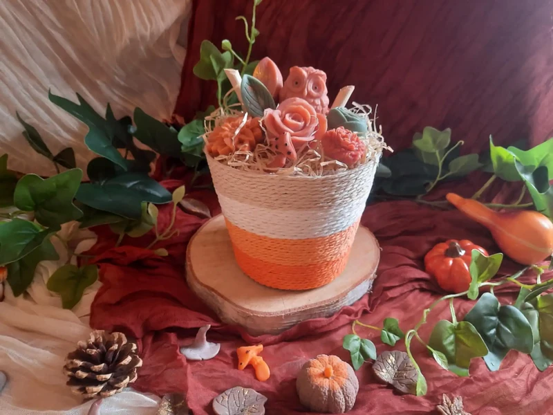 🍂 Composition Florale de Fondants « La petite chouette d'Automne »