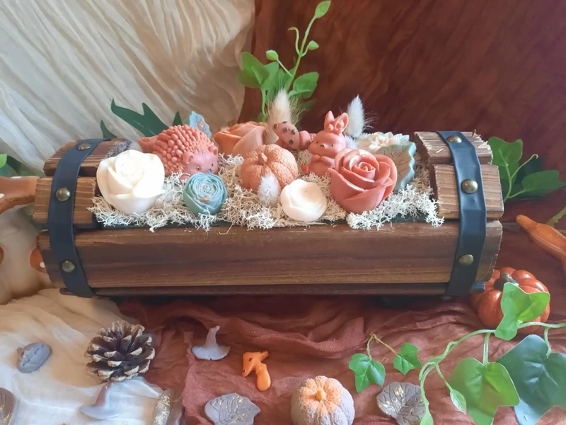 🍂Composition Florale de Fondants en Cire « Douceur Automnale »