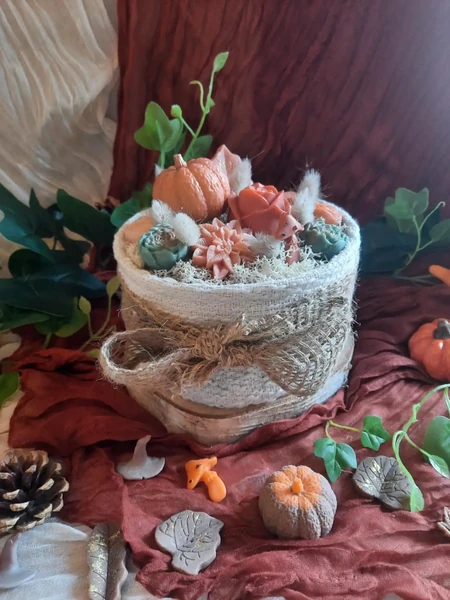 🎃 Composition Florale de Fondants « Douce Citrouille »